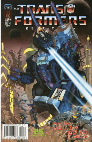 Transformers: Best of UK: City of Fear 3 published by IDW with cover art by Andrew Griffith