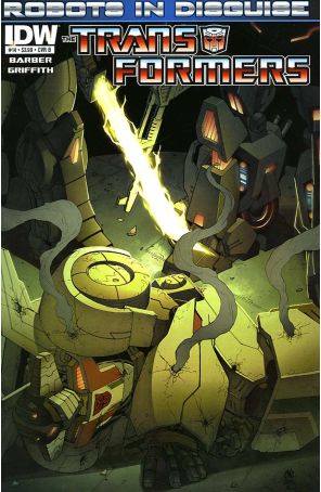 Transformers: Robots in Disguise 14B published by IDW with cover art by Casey Coller