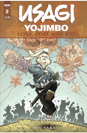 Usagi Yojimbo: Lone Goat and Kid 2 published by IDW with cover art by David Petersen