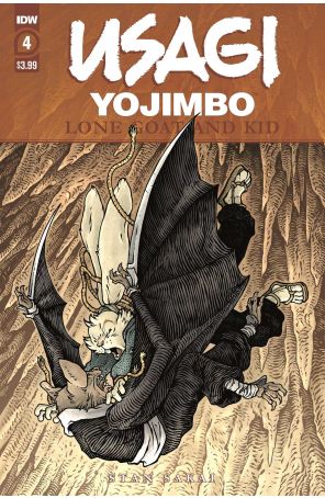 Usagi Yojimbo: Lone Goat and Kid 4 published by IDW with cover art by David Petersen