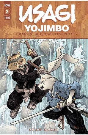 Usagi Yojimbo: The Dragon Bellow Conspiracy 2 published by IDW with cover art by David Petersen