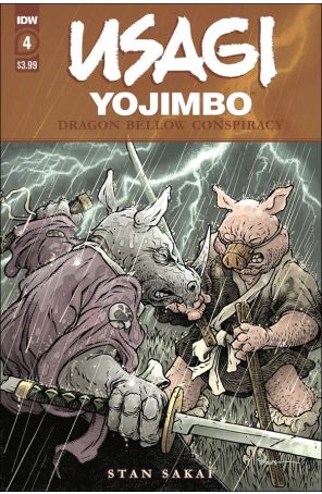 Usagi Yojimbo: The Dragon Bellow Conspiracy 4 published by IDW with cover art by David Petersen