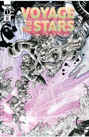 Voyage to the Stars 1C published by IDW with cover art by Freddie Williams II