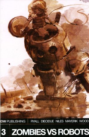 Zombies vs. Robots (2nd Series) 3 published by IDW with cover art by Ashley Wood