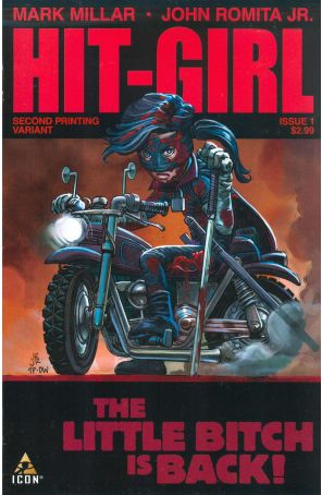 Hit-Girl 1 (2nd) published by Icon with cover art by John Romita Jr.