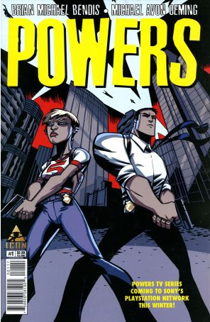 Powers (4th Series) 1 published by Icon with cover art by Michael Avon Oeming