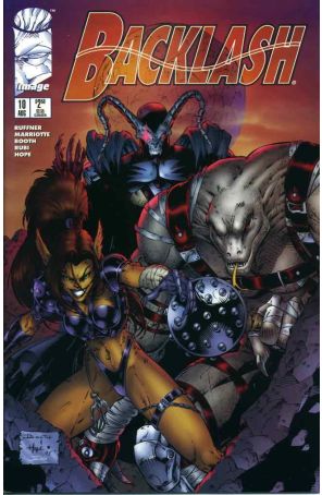 Backlash 10 published by Image with cover art by Brett Booth