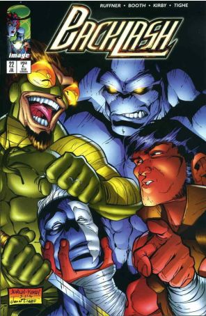 Backlash 22 published by Image with cover art by Juvaun Kirby