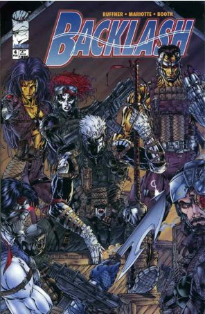 Backlash 4 published by Image with cover art by Brett Booth