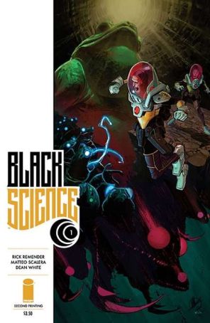 Black Science 1 (2nd) published by Image with cover art by Matteo Scalera