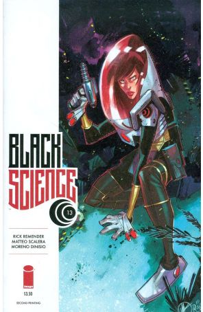 Black Science 13 (2nd) published by Image with cover art by Matteo Scalera