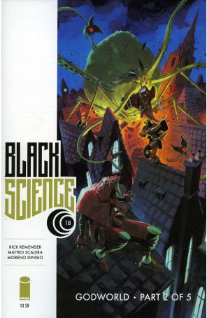 Black Science 18 published by Image with cover art by Matteo Scalera