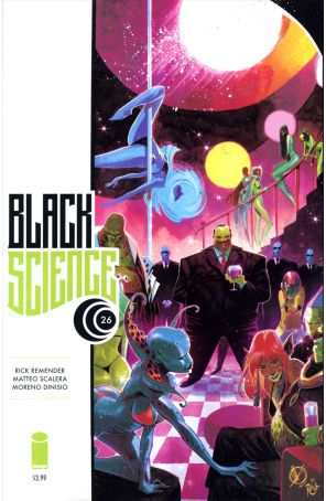 Black Science 26 published by Image with cover art by Matteo Scalera