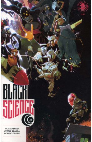 Black Science 31A published by Image with cover art by Matteo Scalera