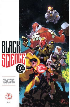 Black Science 32A published by Image with cover art by Matteo Scalera