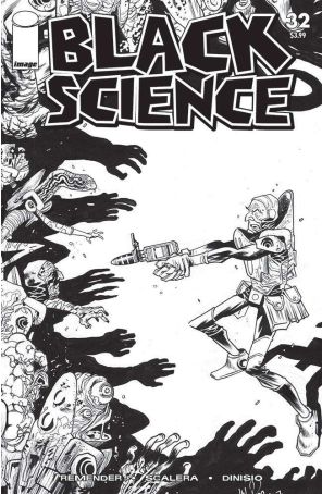 Black Science 32D published by Image with cover art by James Harren