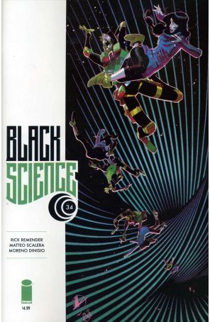 Black Science 34A published by Image with cover art by Matteo Scalera