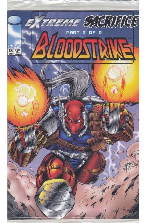 Bloodstrike 18 (with card) published by Image with cover art by Norm Rapmund
