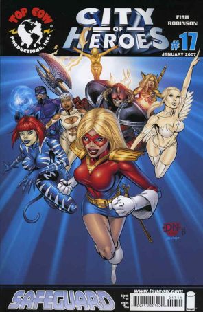 City of Heroes (Image) 17 published by Image with cover art by David Nakayama