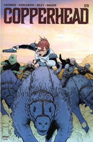 Copperhead 9 published by Image with cover art by Scott Godlewski