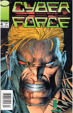 Cyberforce (Vol. 1) 4 (Newsstand) published by Image with cover art by Marc Silvestri