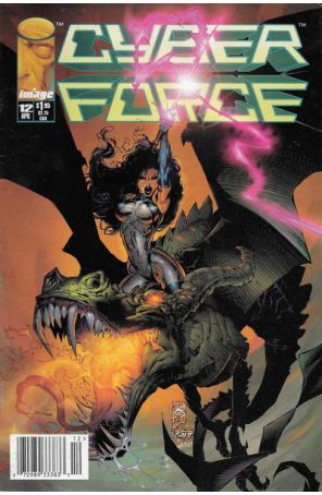 Cyberforce (Vol. 2) 12 (Newsstand) published by Image with cover art by Marc Silvestri, Matt Banning, Brian Haberlin, and Aaron Sowd