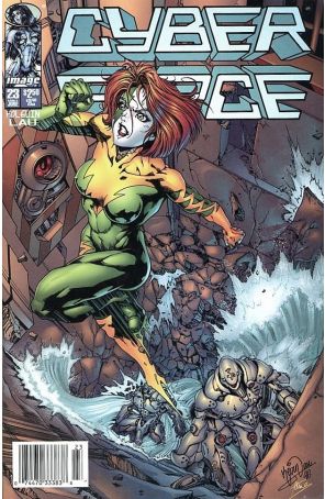 Cyberforce (Vol. 2) 23 (Newsstand) published by Image with cover art by Kevin Lau