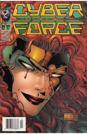 Cyberforce (Vol. 2) 24 (Newsstand) published by Image with cover art by David Finch, Jason Gorder, and Steve Firchow