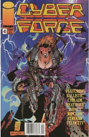 Cyberforce (Vol. 2) 4 (Newsstand) published by Image with cover art by Marc Silvestri