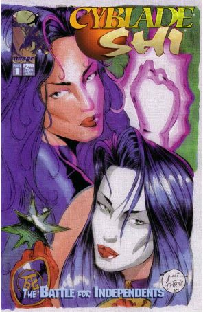 Cyblade/Shi: The Battle for Independents 1A published by Image with cover art by Bill Tucci and D-Tron