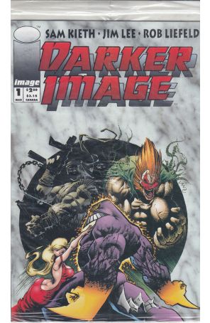 Darker Image 1B (with card) published by Image with cover art by Jim Lee, Rob Liefeld, and Sam Kieth