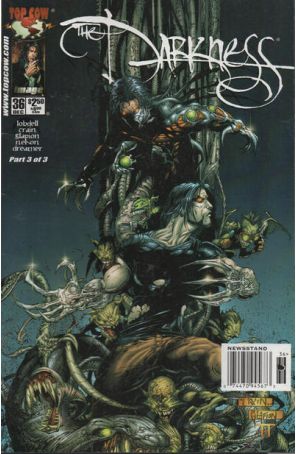 The Darkness 36 (Newsstand) published by Image with cover art by Clayton Crain