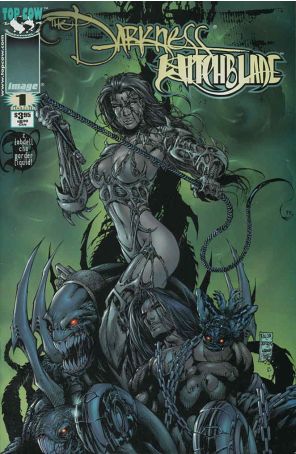 Darkness/Witchblade Special 1 published by Image with cover art by Keu Cha, Jason Gorder, and Liquid! Graphics
