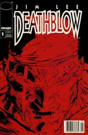 Deathblow 1 (Newsstand) published by Image with cover art by Jim Lee