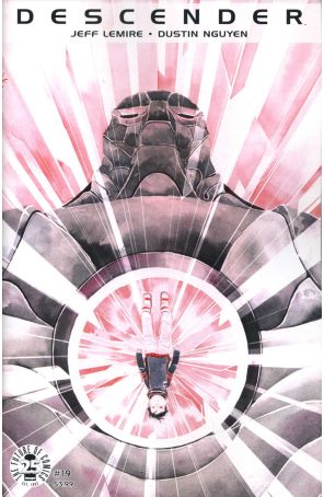 Descender 19 published by Image with cover art by Dustin Nguyen