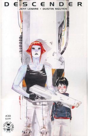 Descender 20 published by Image with cover art by Dustin Nguyen