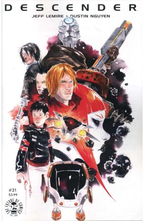 Descender 21 published by Image with cover art by Dustin Nguyen
