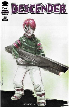Descender 25C published by Image with cover art by Dustin Nguyen