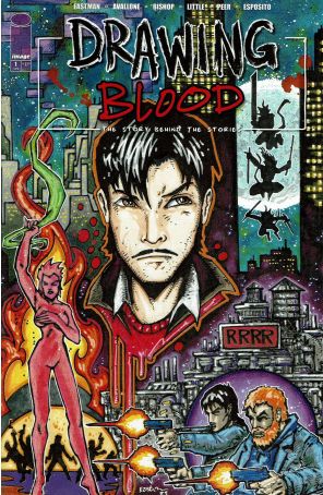 Drawing Blood (2nd Series) 1A published by Image with cover art by Kevin Eastman