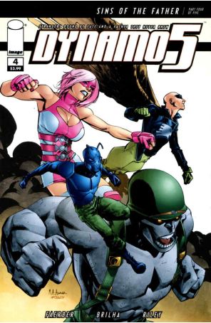 Dynamo 5: Sins Of The Father 4 published by Image with cover art by Mahmud A. Asrar