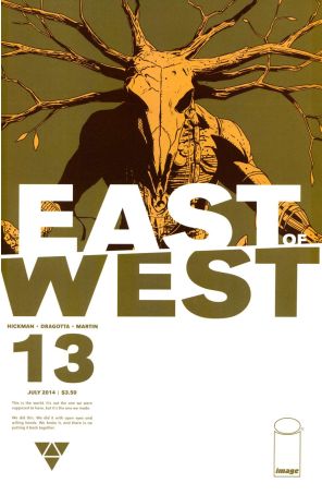 East of West 13 published by Image with cover art by Nick Dragotta