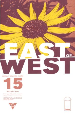 East of West 15 published by Image with cover art by Nick Dragotta