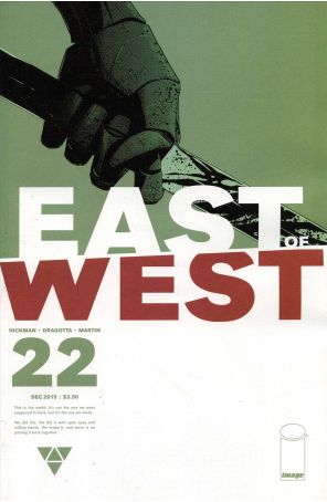 East of West 22 published by Image with cover art by Nick Dragotta