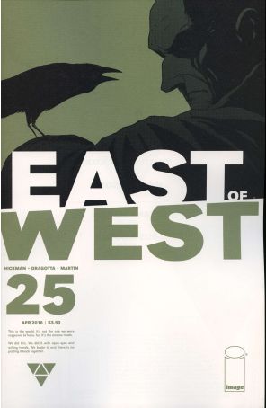 East of West 25A published by Image with cover art by Nick Dragotta
