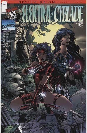 Elektra/Cyblade 1 published by Image with cover art by David Finch