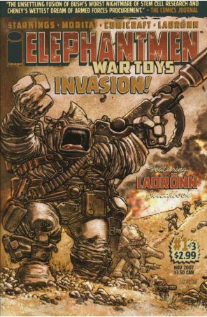 Elephantmen: War Toys 1A published by Image with cover art by Jose Ladrönn