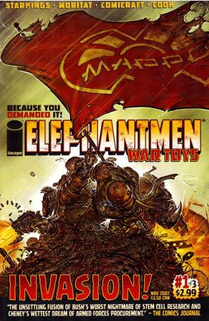 Elephantmen: War Toys 1 published by Image with cover art by Boo Cook
