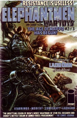 Elephantmen: War Toys 2A published by Image with cover art by Jose Ladrönn