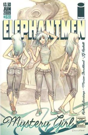 Elephantmen 20 published by Image with cover art by Omar Ladrönn