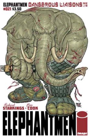 Elephantmen 21 published by Image with cover art by Boo Cook